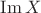 $\operatorname{Im} X$