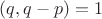 $(q, q-p)=1$