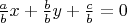 $\frac ab x + \frac bb y + \frac cb =0$