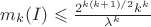 $m_k(I) \leqslant \frac{2^{k(k+1)/2}k^k}{\lambda^k}$
