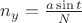 $n_y=\frac{a\sin t}{N}$ $n_y=\frac{a\sin t}{N}$