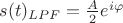 $s(t)_{LPF}=\frac{A}{2}e^{i\varphi}$