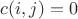 $c(i,j)=0$