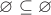 $\varnothing  \subseteq  \varnothing$