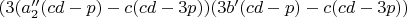 $(3(a_2''(cd-p)-c(cd-3p))(3b'(cd-p)-c(cd-3p))$