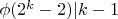 $\phi(2^k-2)|k-1$
