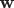 $\textbf w$ $\textbf w$