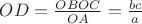 $OD=\frac{OB OC}{OA}}= \frac{bc}{a}}$