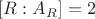 $[R:A_R]=2$
