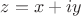 $ z = x+iy$