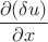 $\dfrac{\partial(\delta u)}{\partial x}$