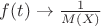 $f(t)\to\frac{1}{M(X)}$