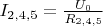 $I_{2,4,5} = \frac{U_0}{R_{2,4,5}}$