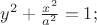$\Ds y^2+\frac{x^2}{a^2}=1;$