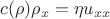 $c(\rho)\rho_x=\eta u_{xx}$