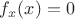 $f_x(x)=0$