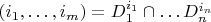 $(i_1, \ldots, i_m)=D_1^{i_1}\cap \ldots D_n^{i_n}$