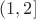 $(1, 2]$