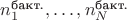 $ n^{\text{бакт.}}_1,\dots,n^{\text{бакт.}}_N$