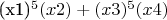 (x1)^5(x2)+(x3)^5(x4)