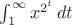 $\int_1^\infty x^{2^t} \,dt$