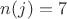 $n(j)=7$