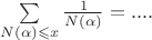 $\sum\limits_{{N(\alpha)}\leqslant x}\frac{1}{N(\alpha)}=....$