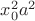 $x_0^{2} a^2$