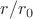 $r/r_0$