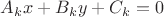 $A_kx+B_ky+C_k=0$