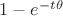 $1-e^{-t\theta}$
