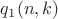 $q_1(n,k)$