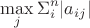 $$\max_j \Sigma_i^n |a_{ij}|$$