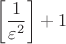 $\left[\dfrac{1}{\varepsilon^2}\right]+1$