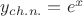 $y_{ch.n.}=e^x$