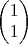 $\begin{pmatrix}1\\1 \end{pmatrix}$