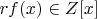 $rf(x) \in {\mathds Z}[x]$