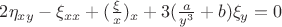 $2\eta_{xy}-\xi_{xx}+(\frac{\xi}{x})_x+3(\frac{a}{y^3}+b)\xi_y=0$