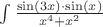 $\int\frac{\sin(3x)\cdot\sin(x)}{x^4+x^2}$
