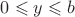 $0\leqslant y \leqslant b$