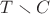 $T\smallsetminus C$ $T\smallsetminus C$