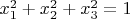 $x_1^2+x_2^2+x_3^2=1$