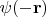 $\psi(-\mathbf r)$