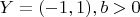 $Y=(-1, 1), b>0$