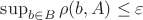 $\sup_{b \in B} \rho(b, A)\leq \varepsilon$