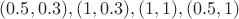 $(0.5,0.3),(1,0.3),(1,1),(0.5,1)$