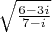 $\sqrt {\frac {6-3i} {7-i}}$