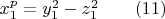$x_1^p=y_1^2-z_1^2 \qquad (11)$