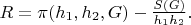 $R=\pi(h_1,h_2,G)-\frac{S(G)}{h_1h_2}.$