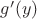 $g'(y)$